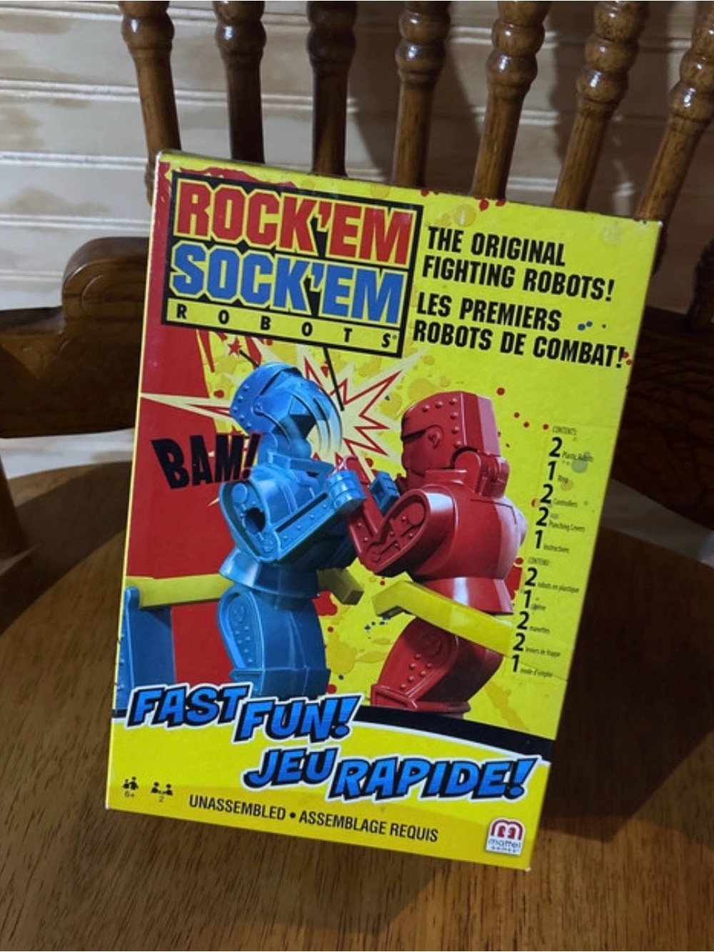 Mattel Rock 'Em Sock 'Em Robots Game - Blue and Red